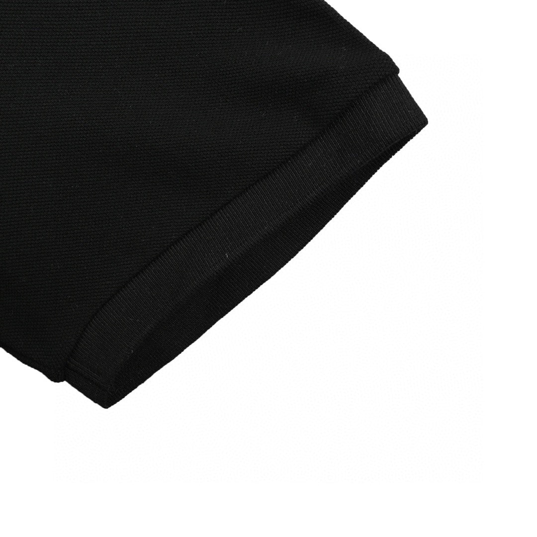 B**rry monogram logo black polo shirt