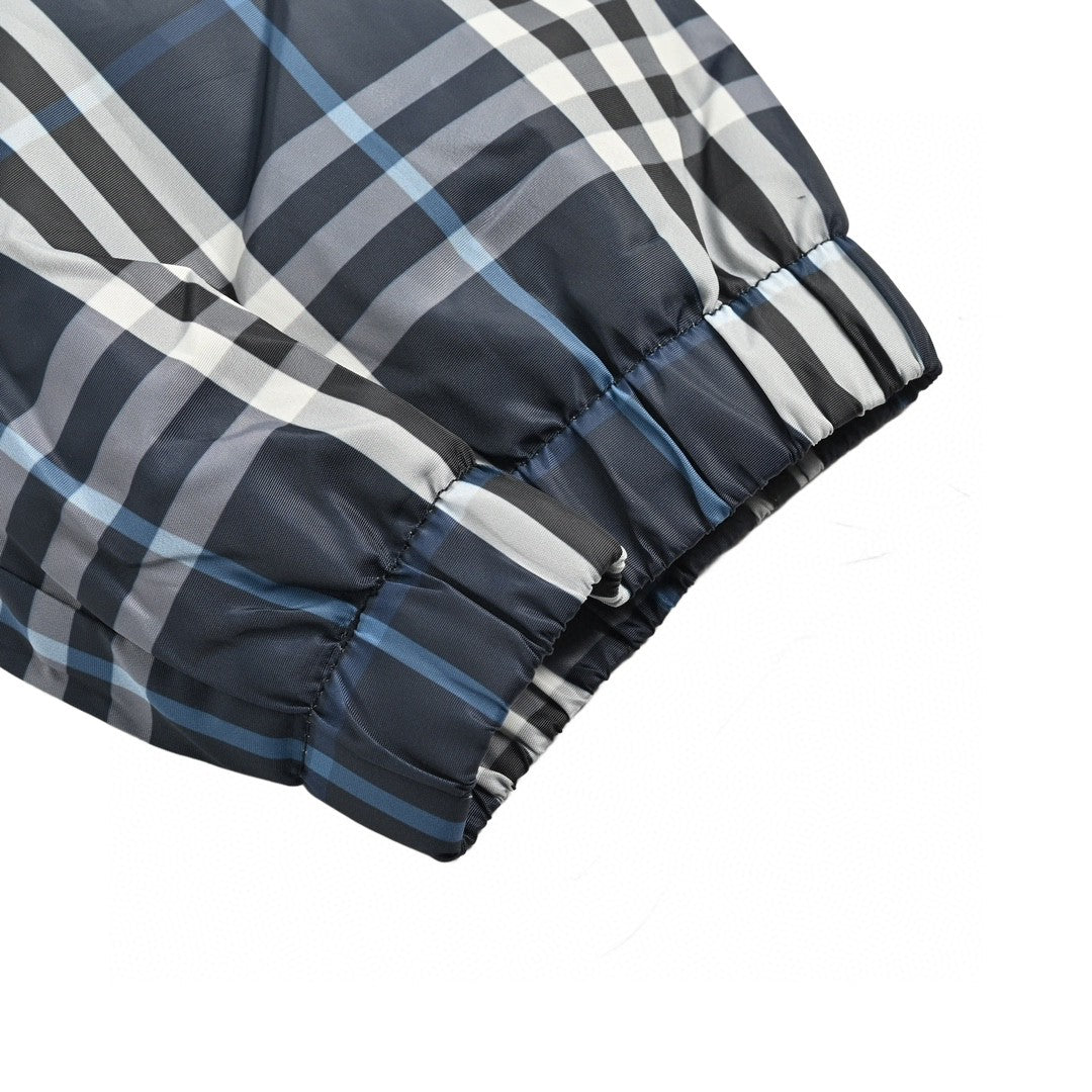 B**rry checkered hooded jacket