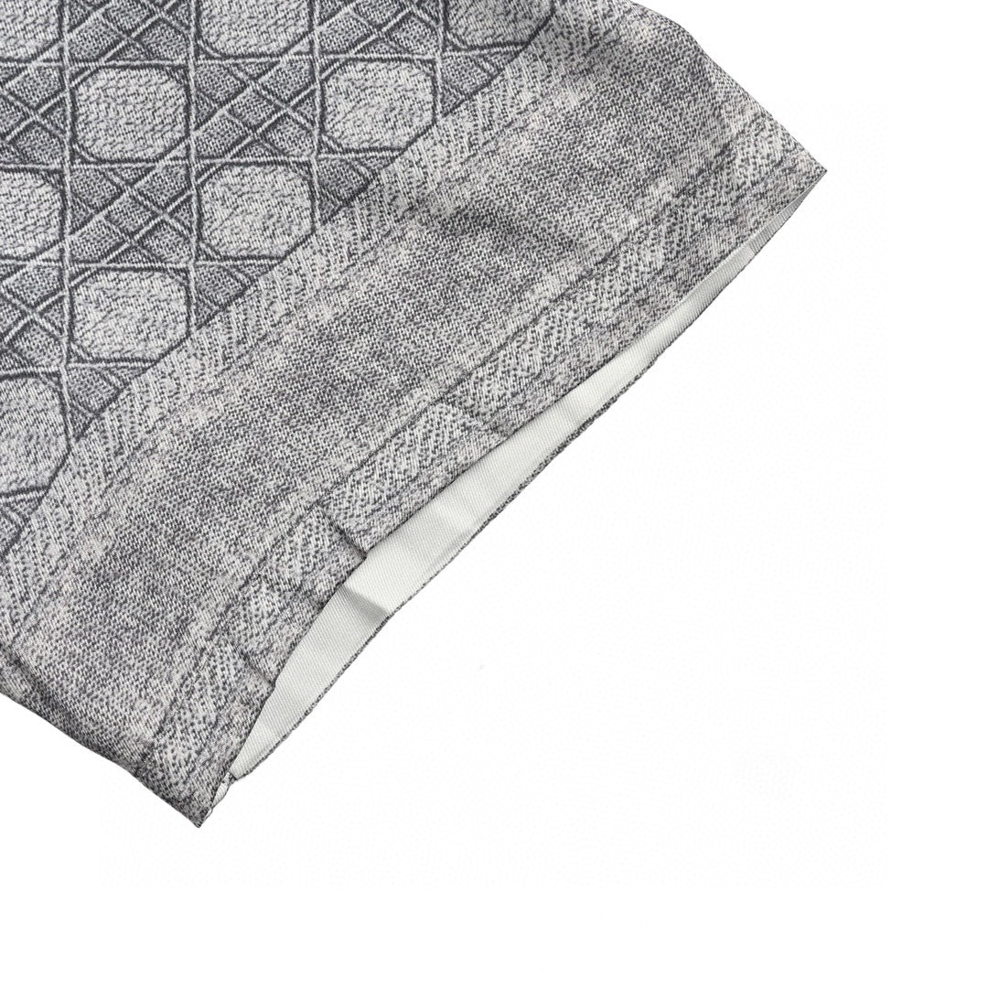 D*or geometric pattern short sleeve shirt in gray