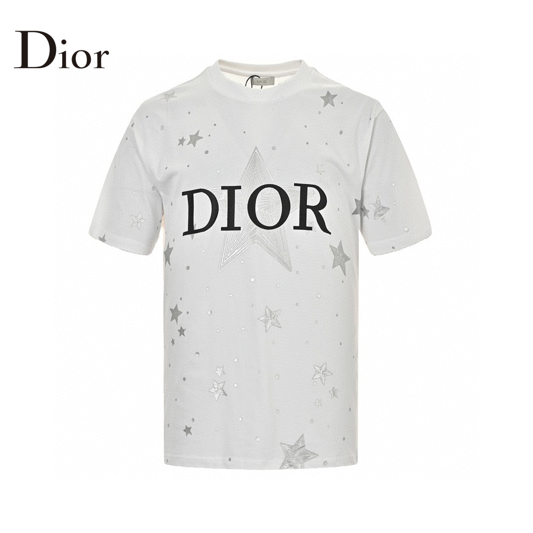 D*or star graphic white t-shirt
