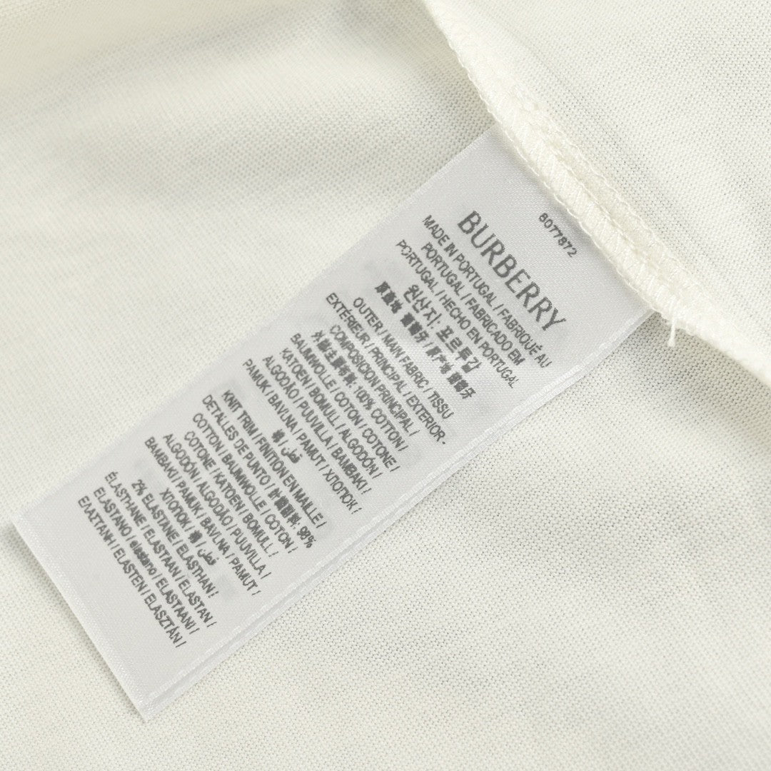 B**rry white t-shirt with blue design