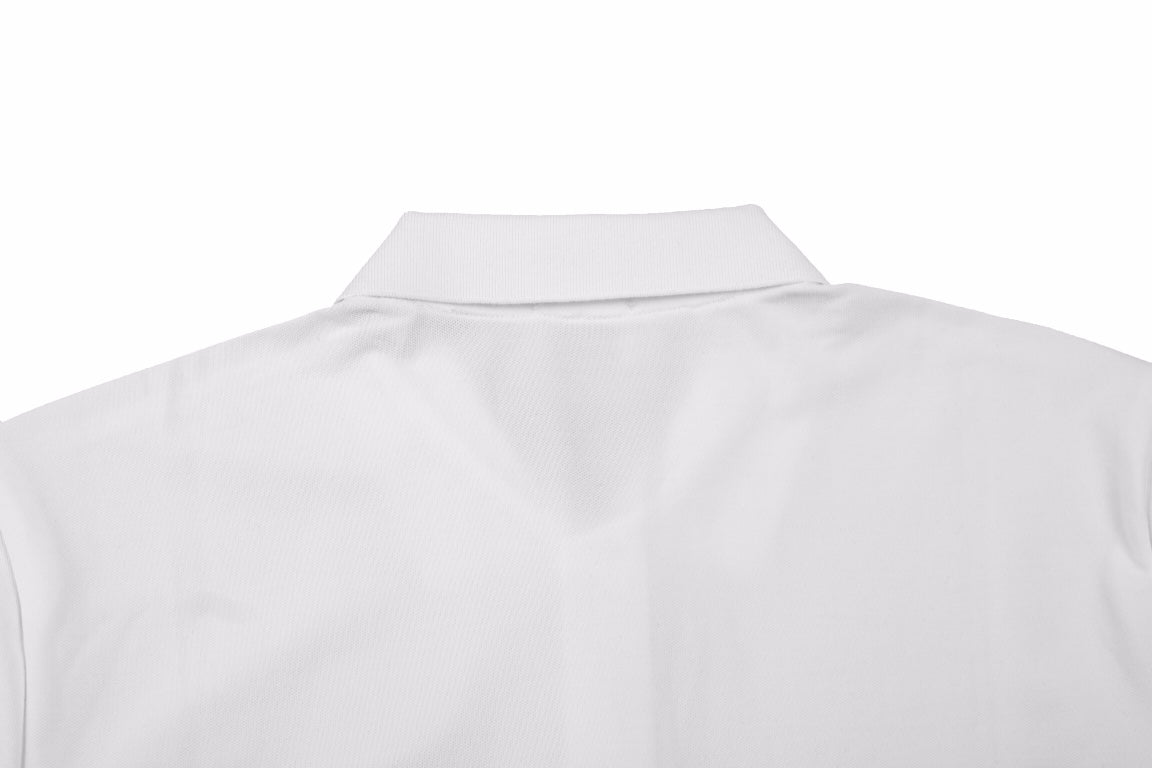 B**rry embroidered knight polo - white