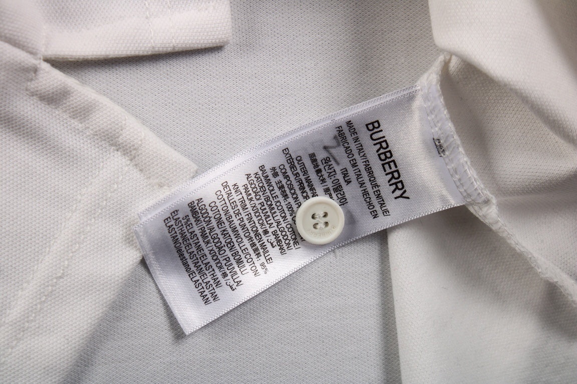 B**rry embroidered knight polo - white