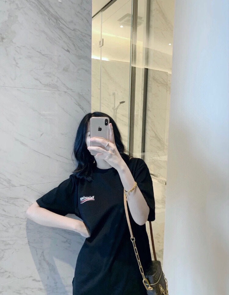 Ba*len*cia*ga wave logo t-shirt (black)