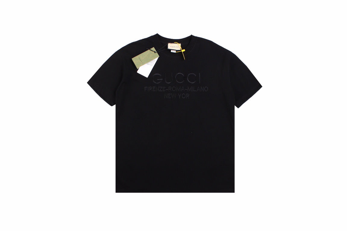 G*u*i t-shirt with embroidered cities