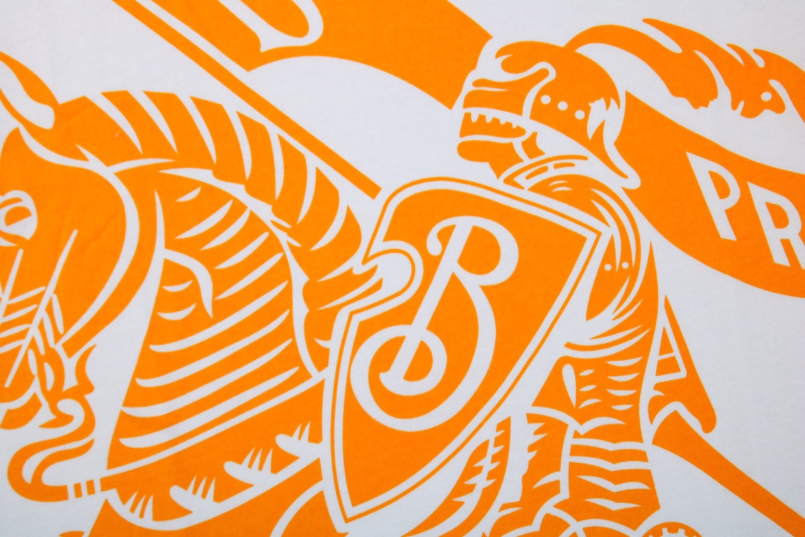 B**rry knight print t-shirt - white and orange