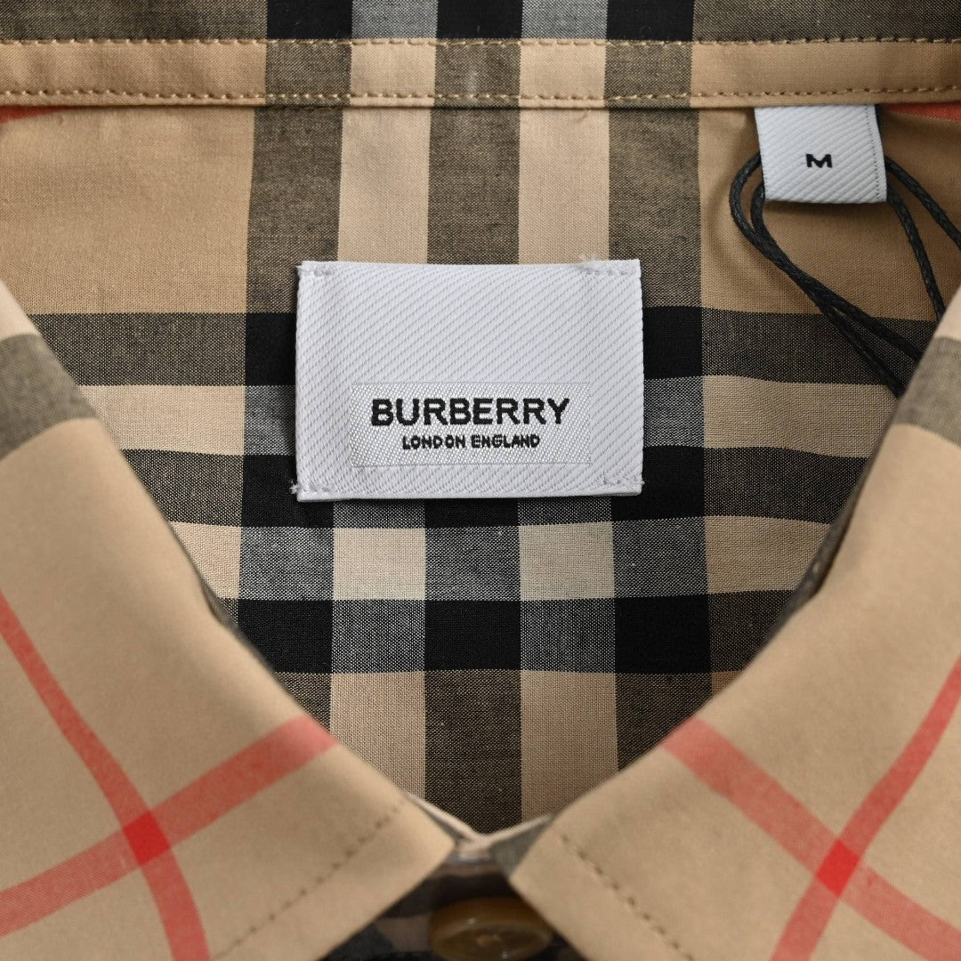 B**rry check short-sleeve shirt
