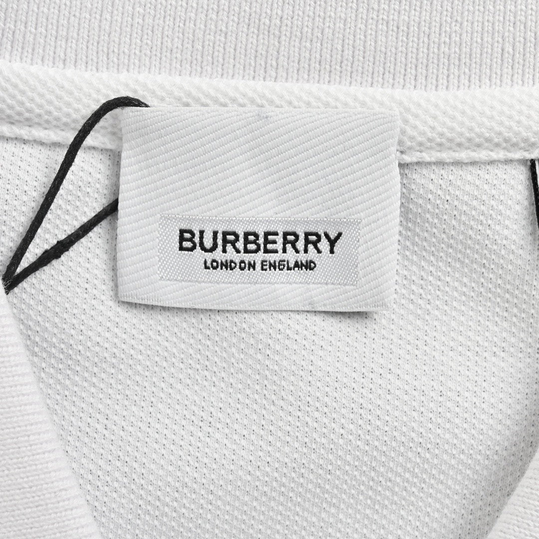 B**rry monogram logo polo shirt (white)