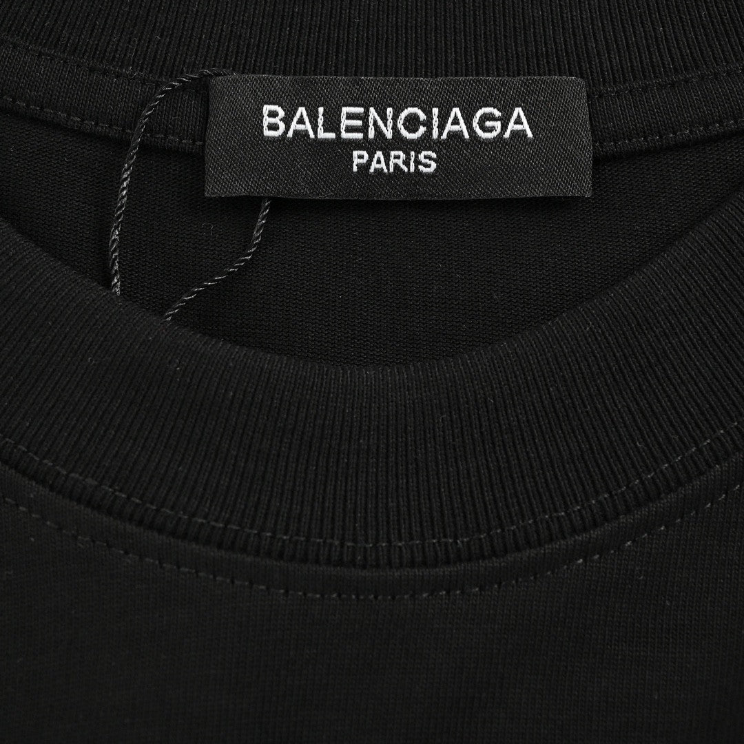 Ba*len*cia*ga tape logo t-shirt (black)
