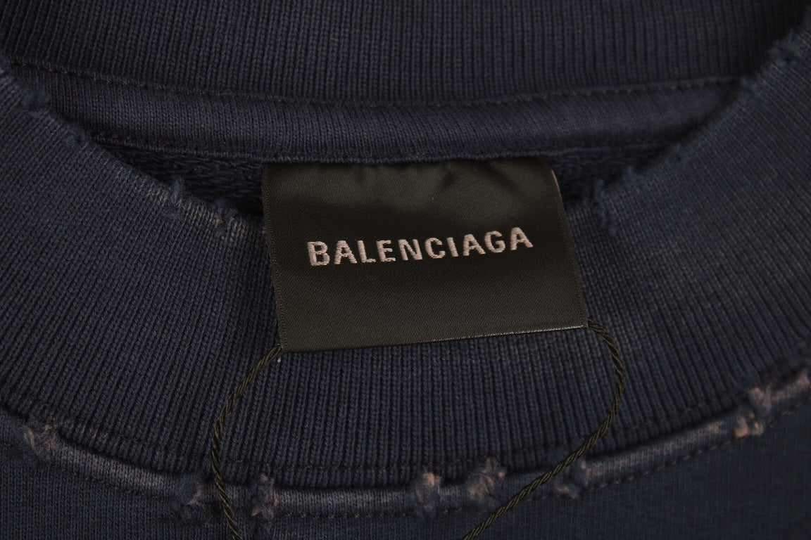 Ba*len*cia*ga navy blue crewneck