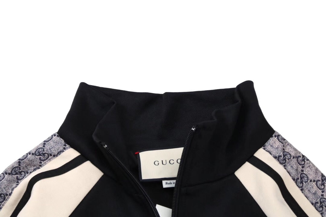 g*u*i gg S*p*e stripe track jacket - black