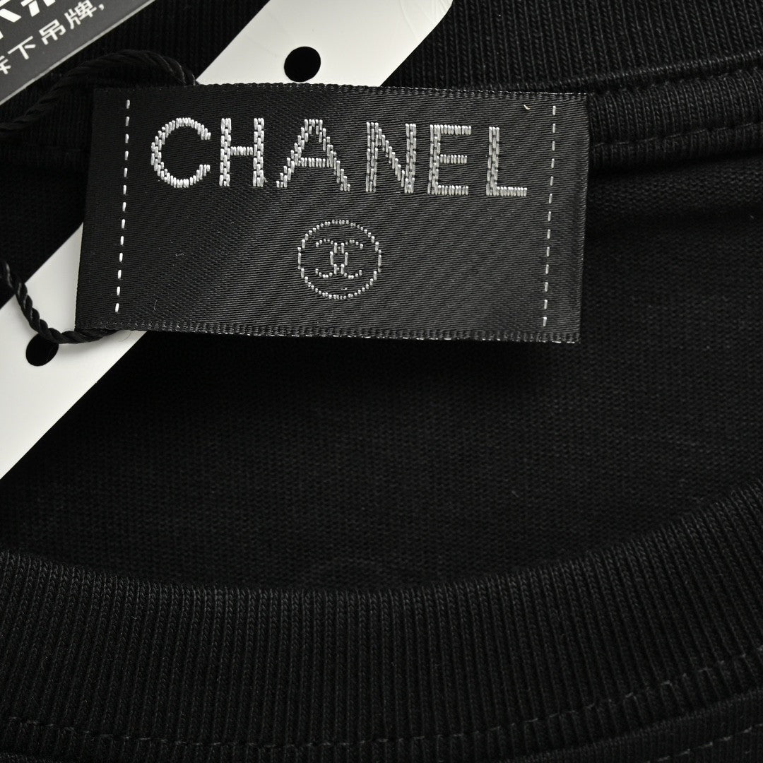 Ch*el classic logo t-shirt in black
