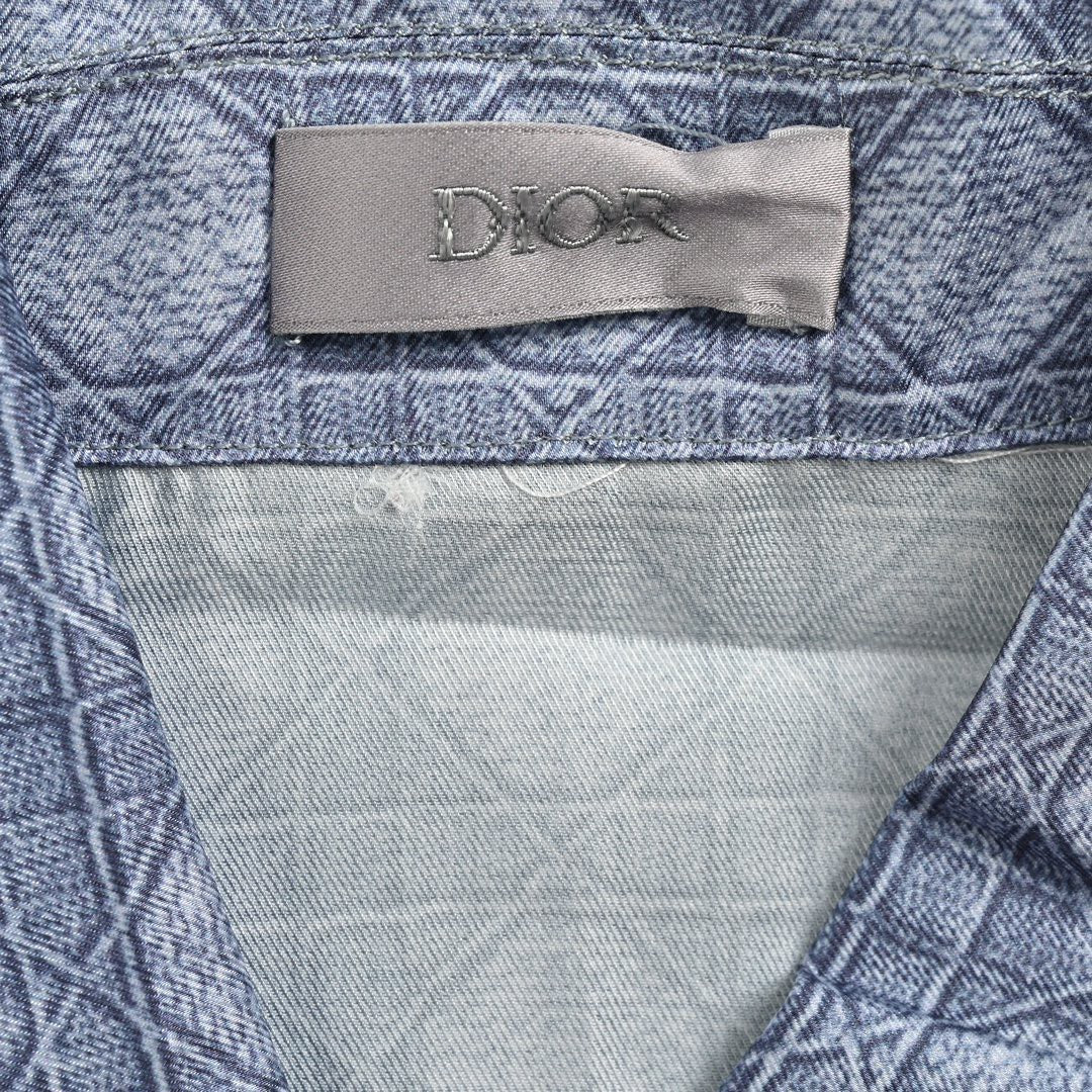 D*or geometric pattern short sleeve shirt