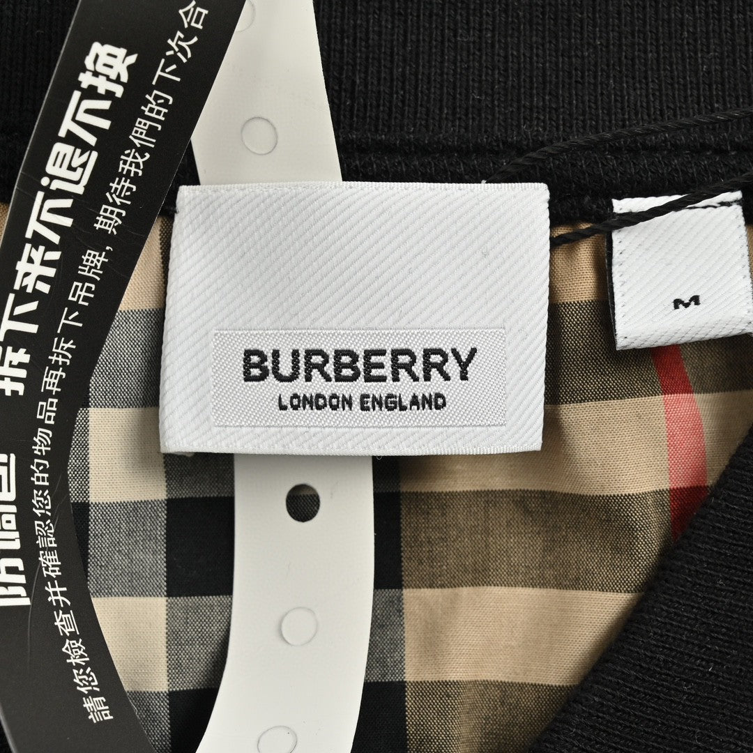 B**rry monogram logo black polo shirt