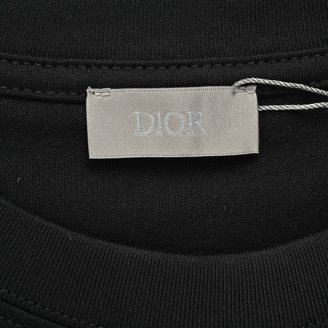 D*or monogram motif t-shirt (black)