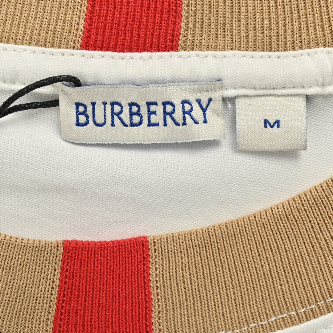 B**rry check collar t-shirt in white