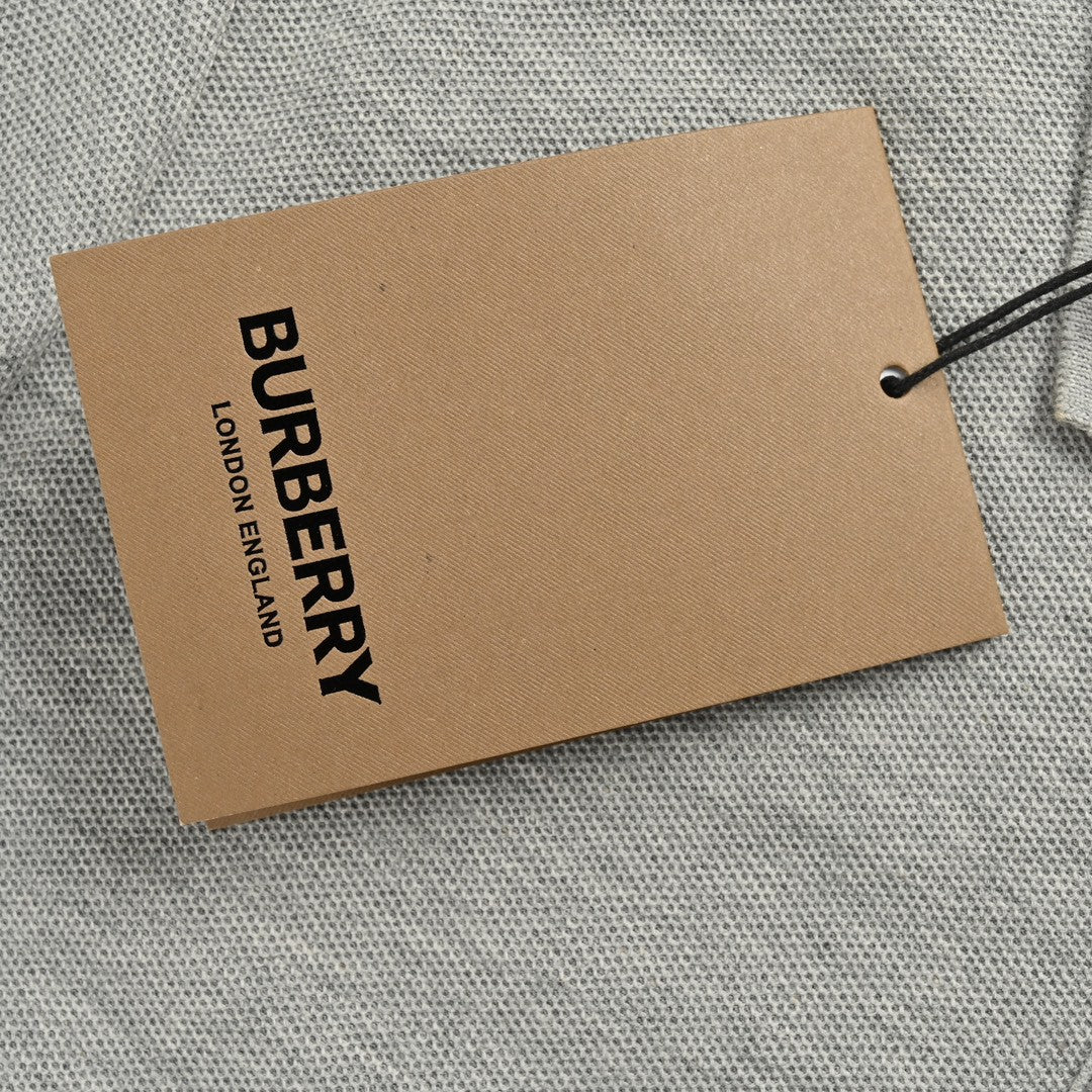 B**rry striped collar polo shirt in grey