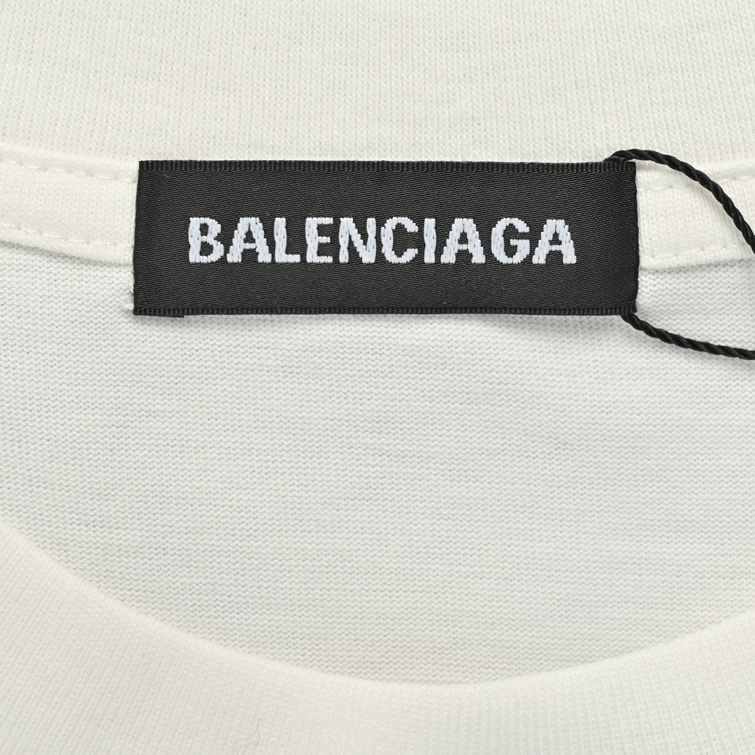 Ba*len*cia*ga graffiti logo white t-shirt