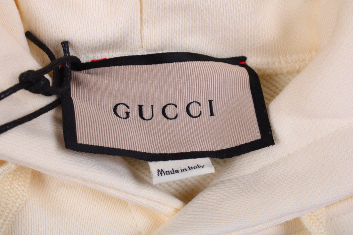 G*u*i rainbow logo hoodie - cream