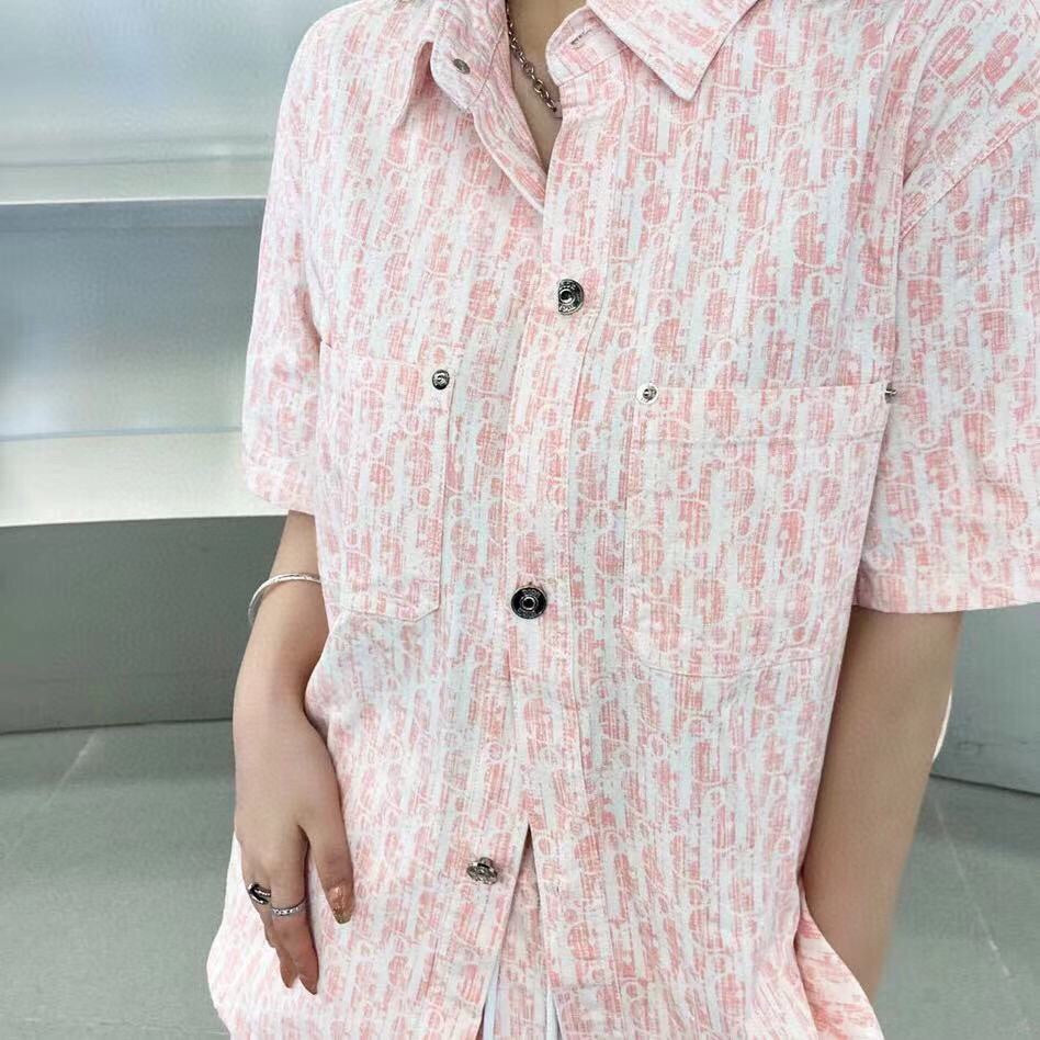 D*or monogram shirt (pink/white)