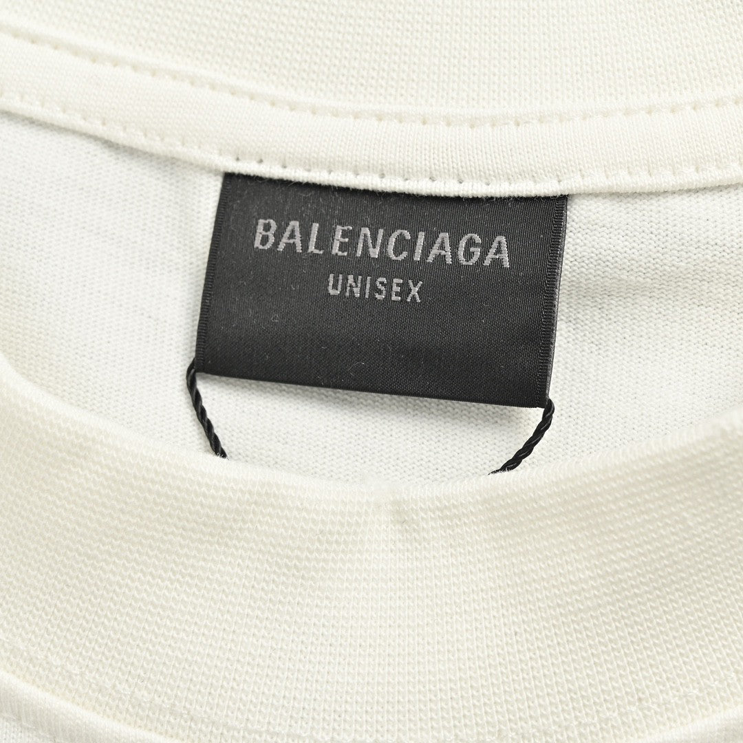 Ba*len*cia*ga cd graphic white t-shirt