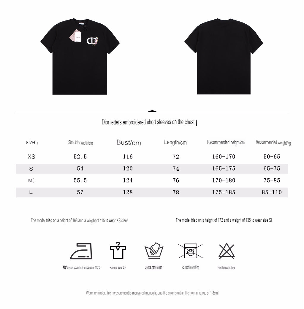 D*or t-shirt with floral cd logo