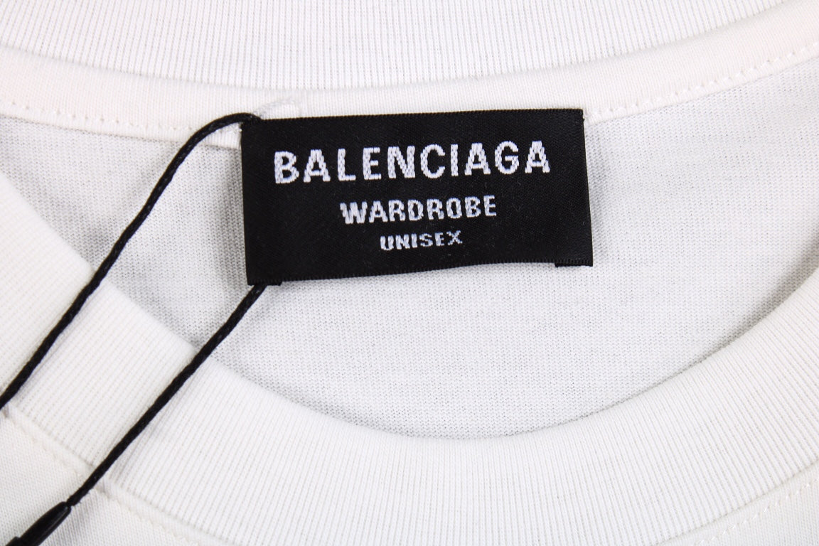 ba*len*cia*ga x S*p*e t-shirt with front logo (white)