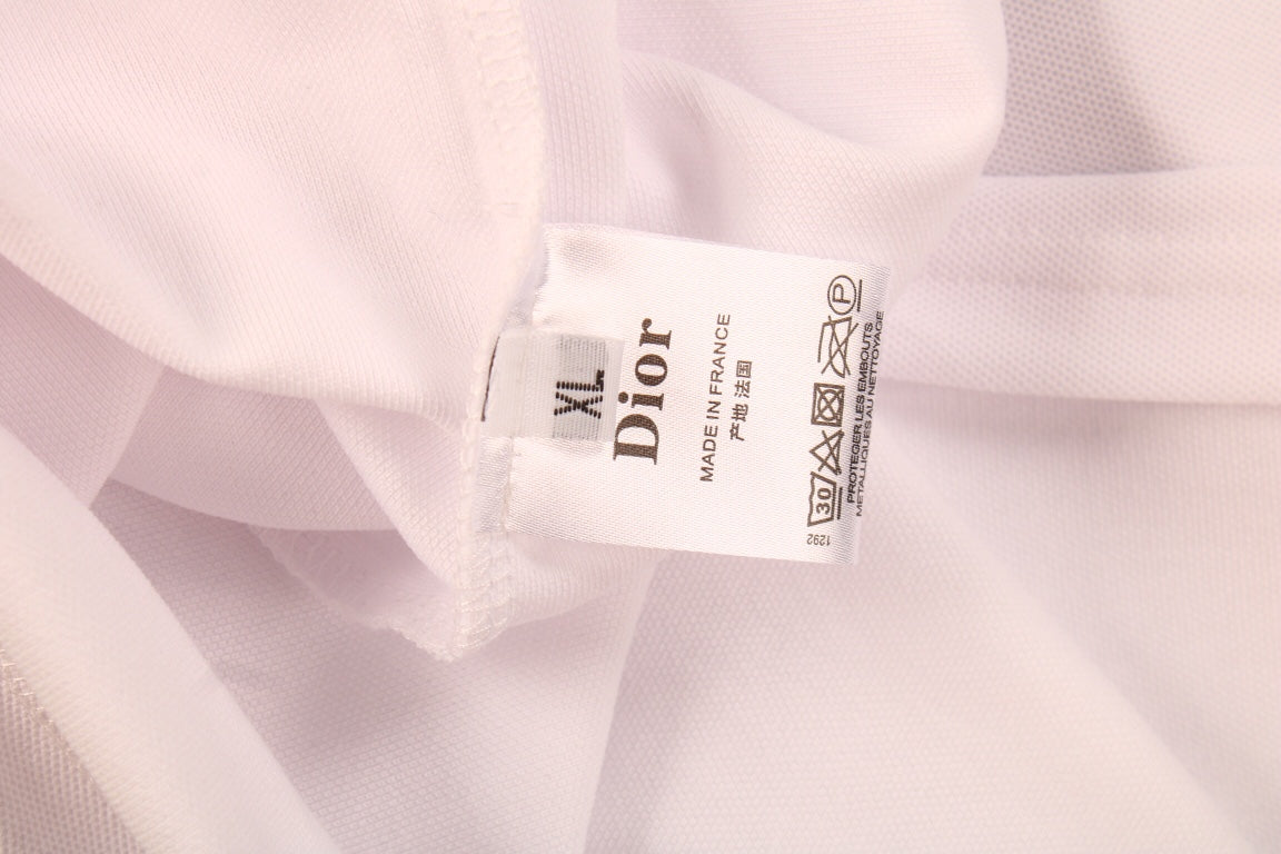 D*or polo shirt with floral logo design
