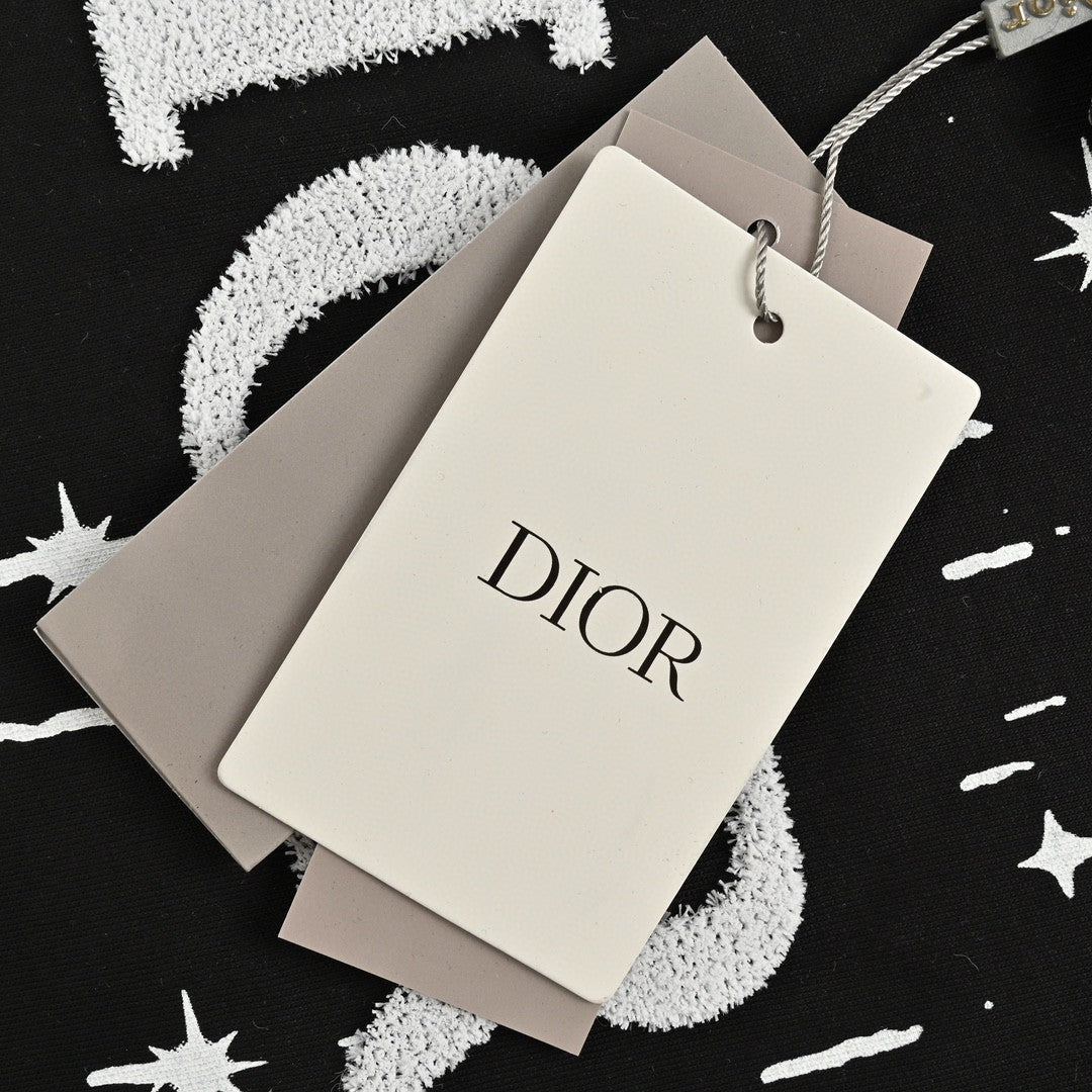 D*or starry sky t-shirt in black
