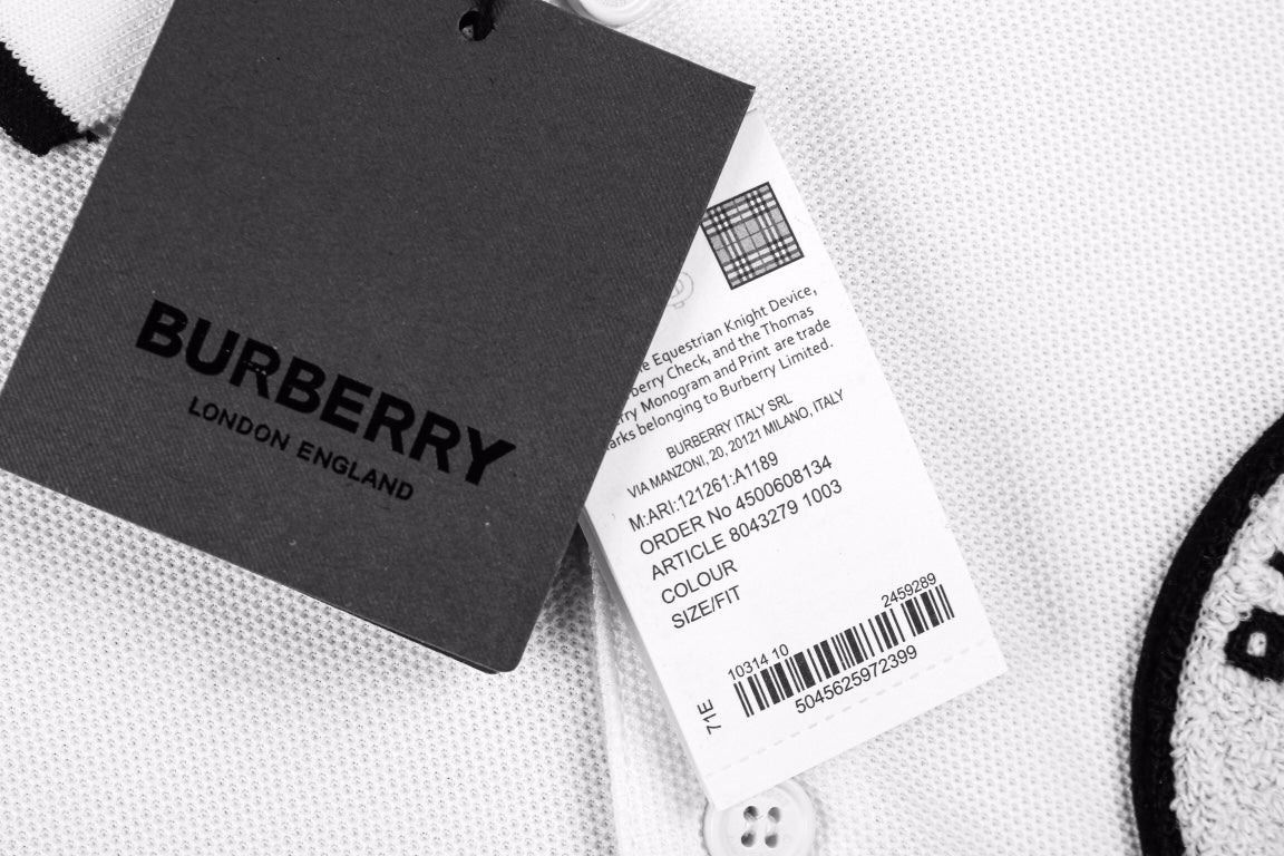 B**rry textured polo shirt in white