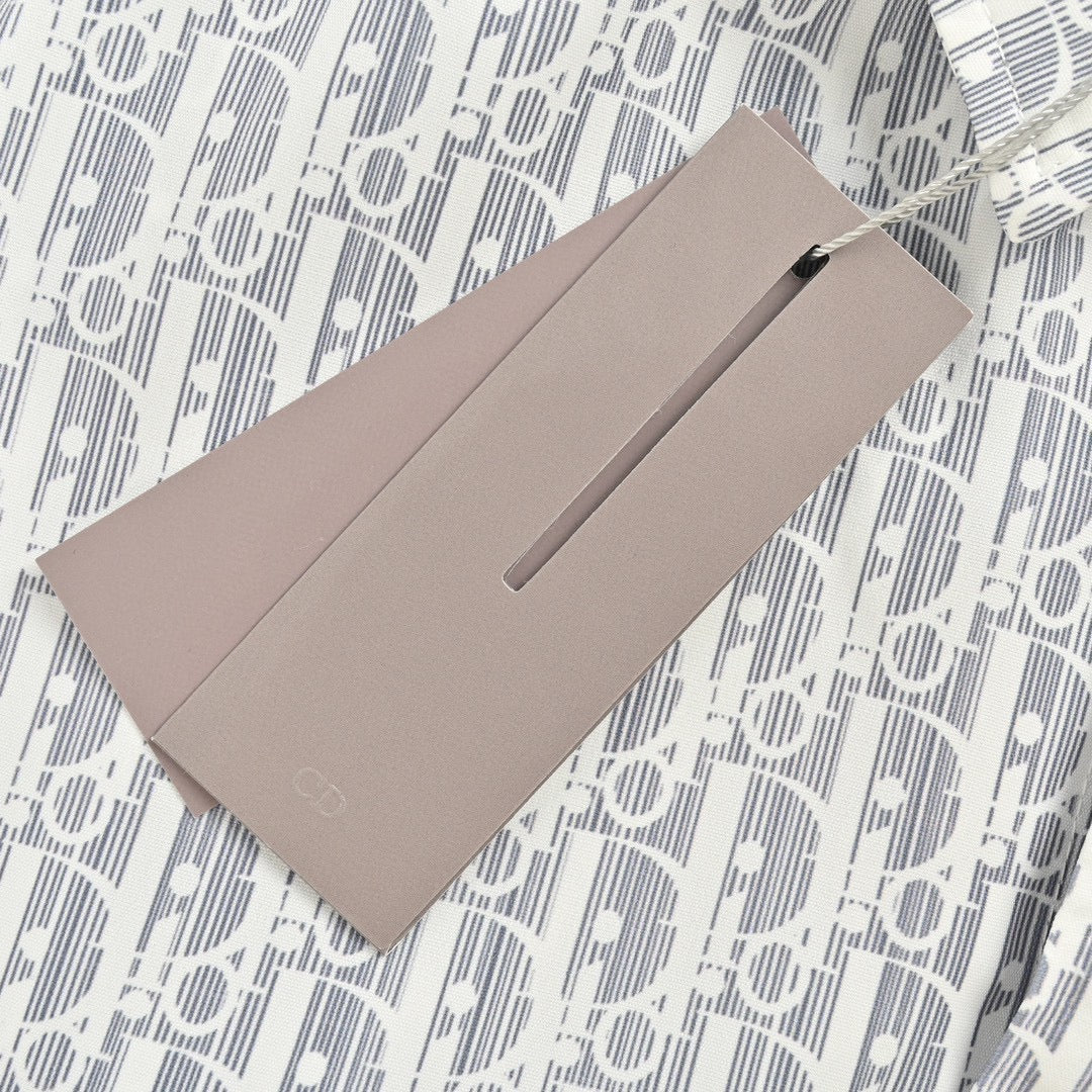 D*or monogram print shirt (gray)