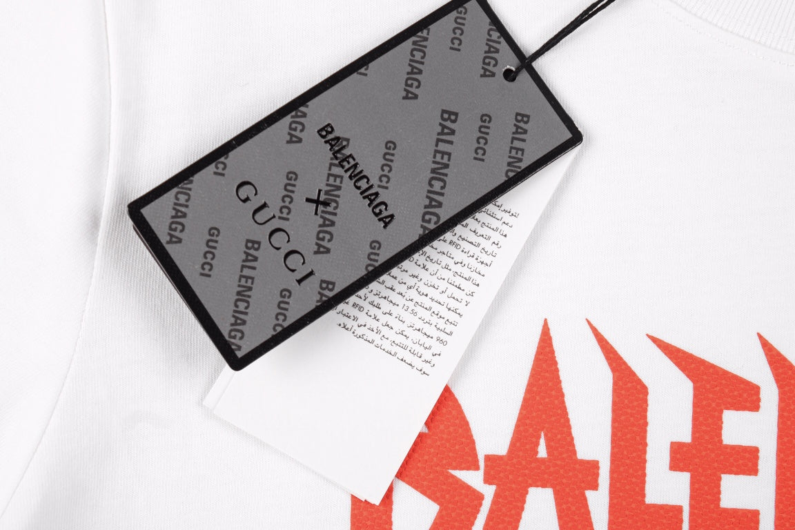 Ba*len*cia*ga gothic logo t-shirt - white