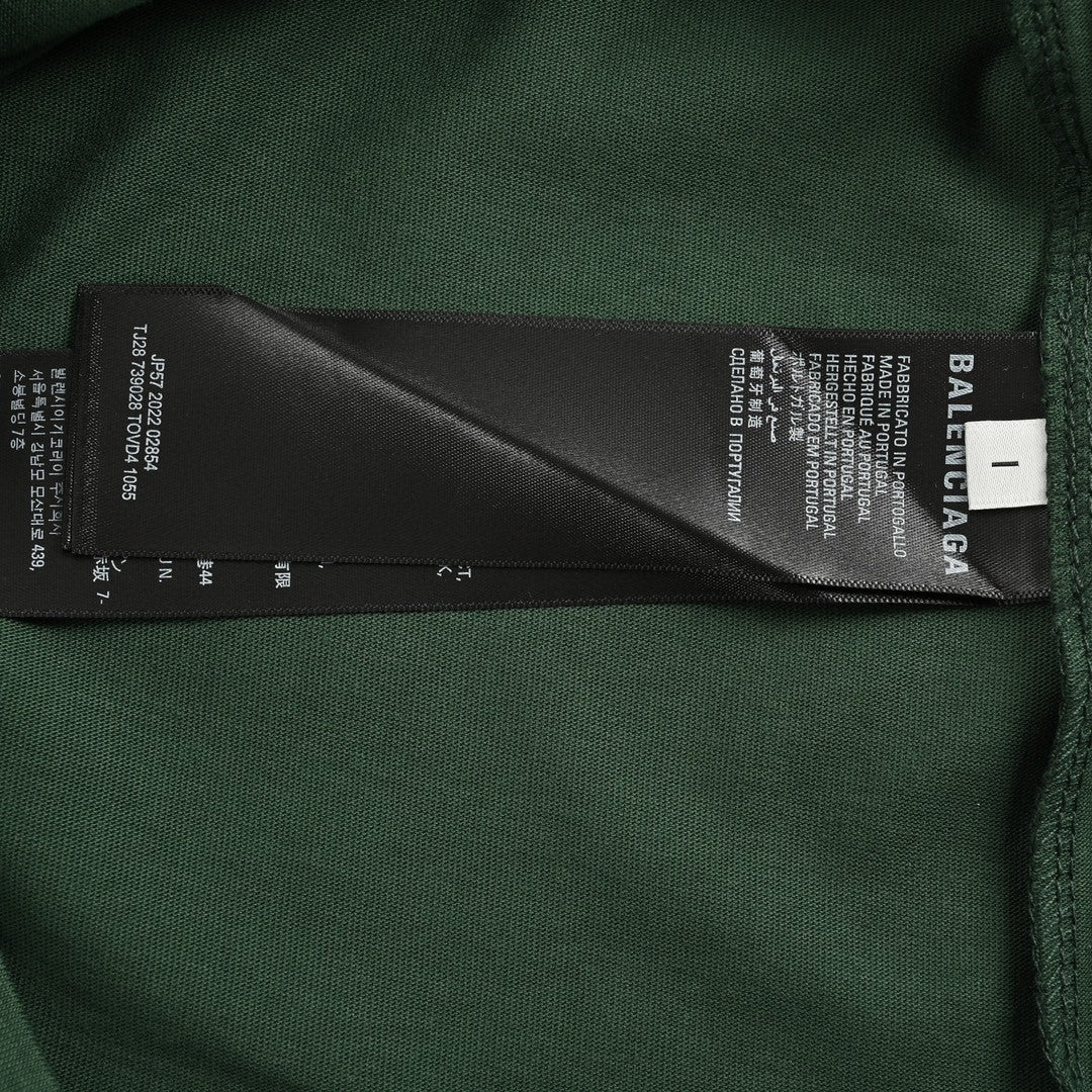 Ba*len*cia*ga distorted logo t-shirt (green)