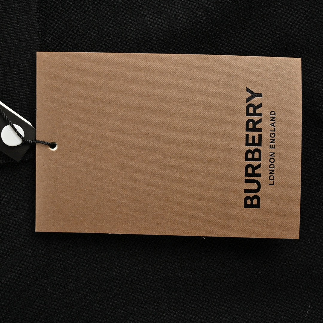 B**rry monogram logo black polo shirt