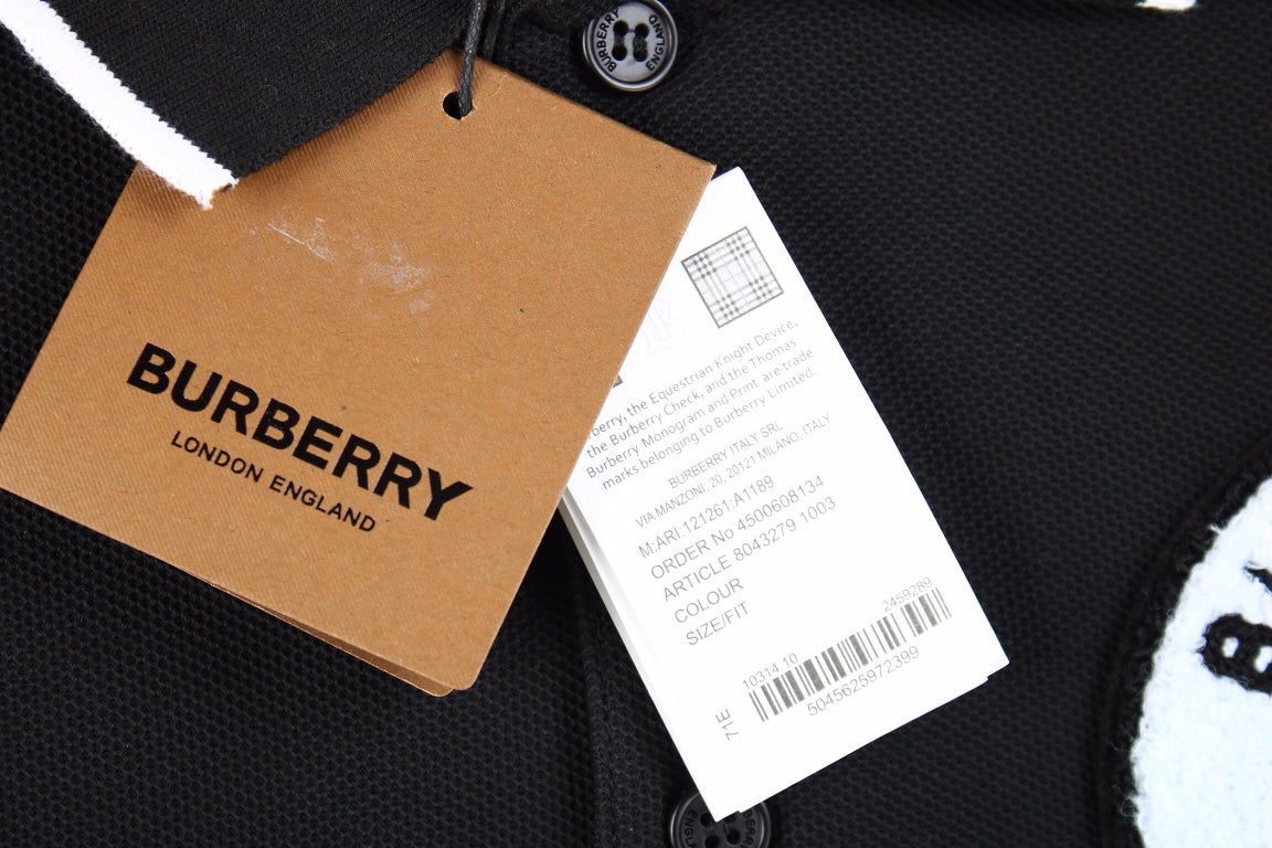 B**rry england logo polo shirt - black