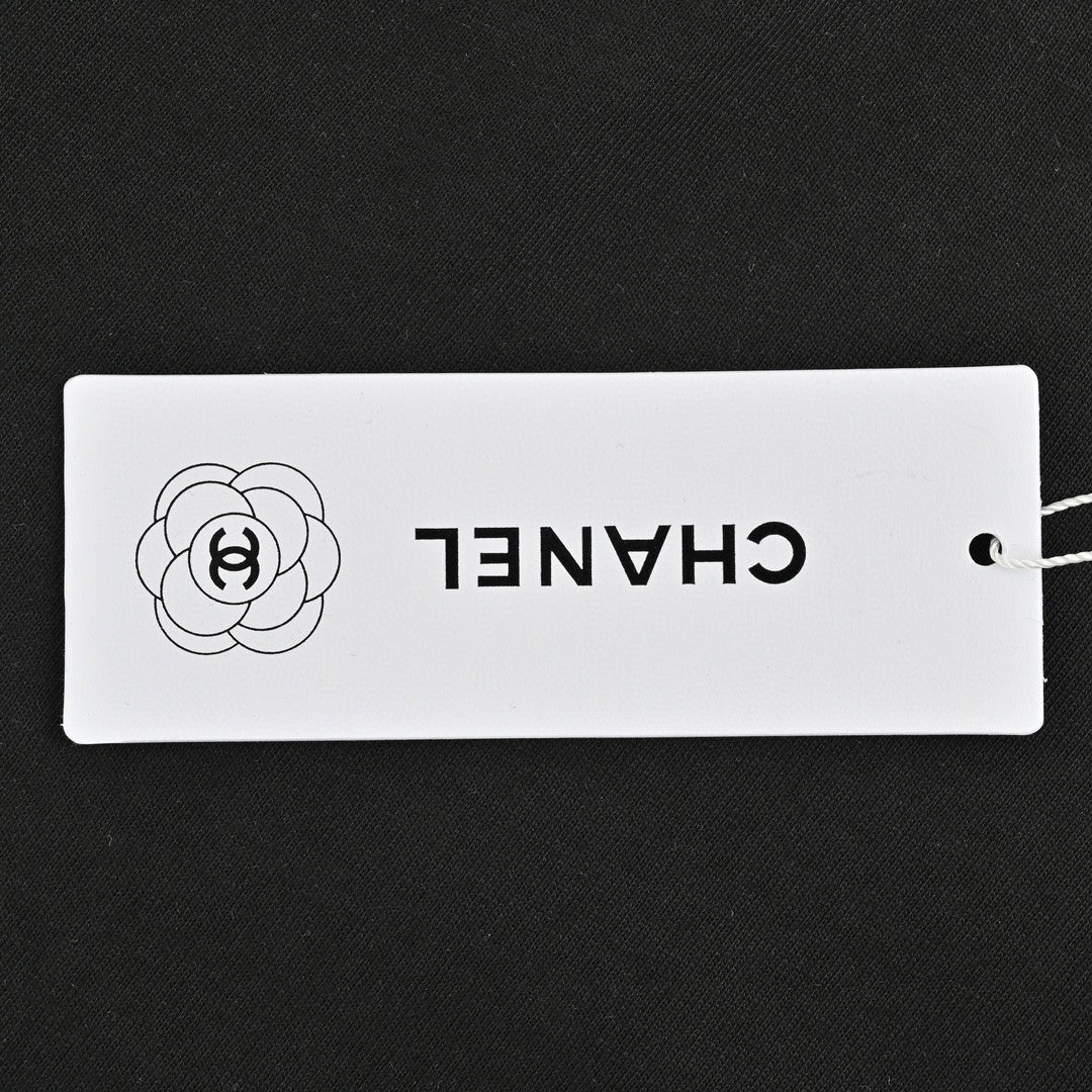 Ch*el signature logo black t-shirt