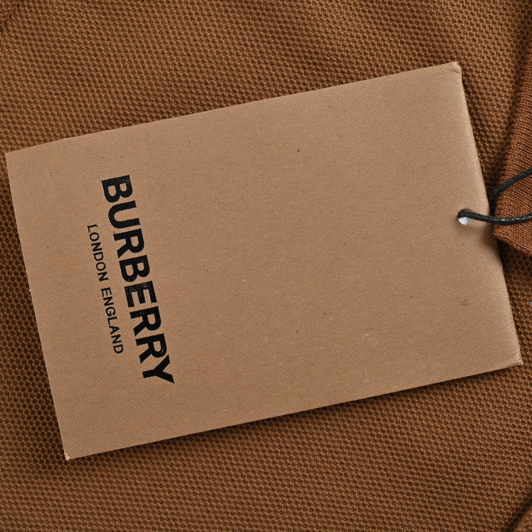 B**rry striped collar polo shirt in brown