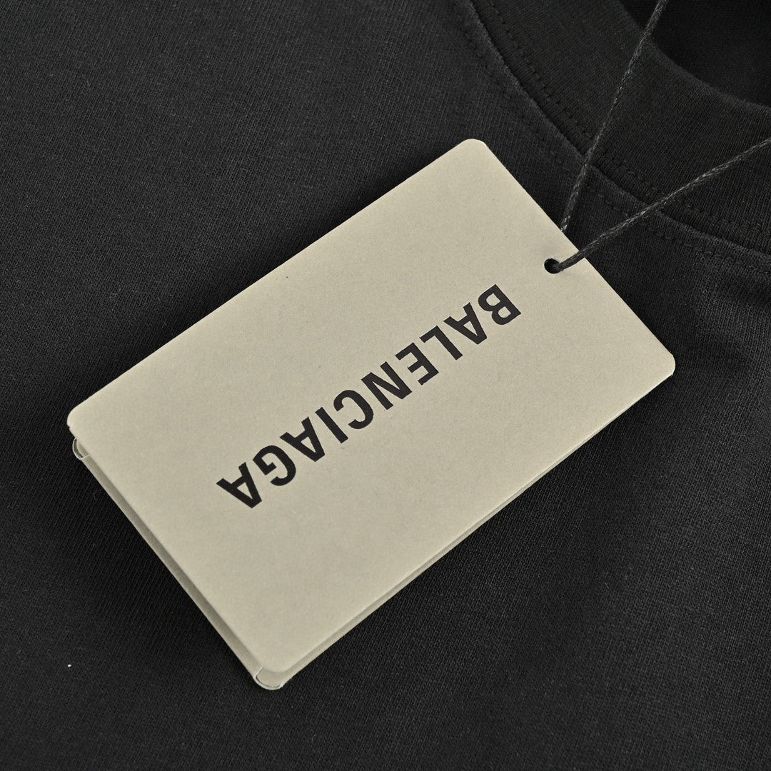 Ba*len*cia*ga black graphic t-shirt