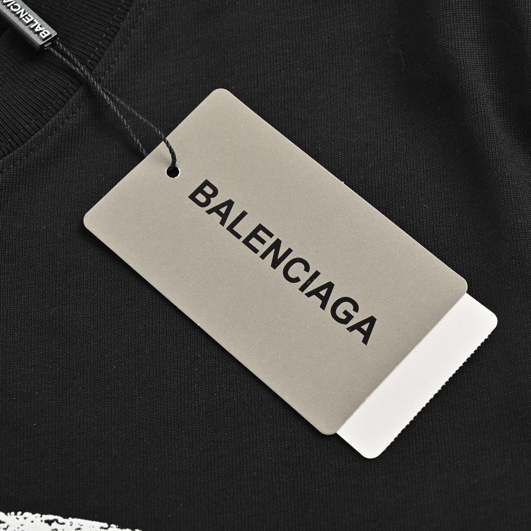 Ba*len*cia*ga t-shirt - distressed logo