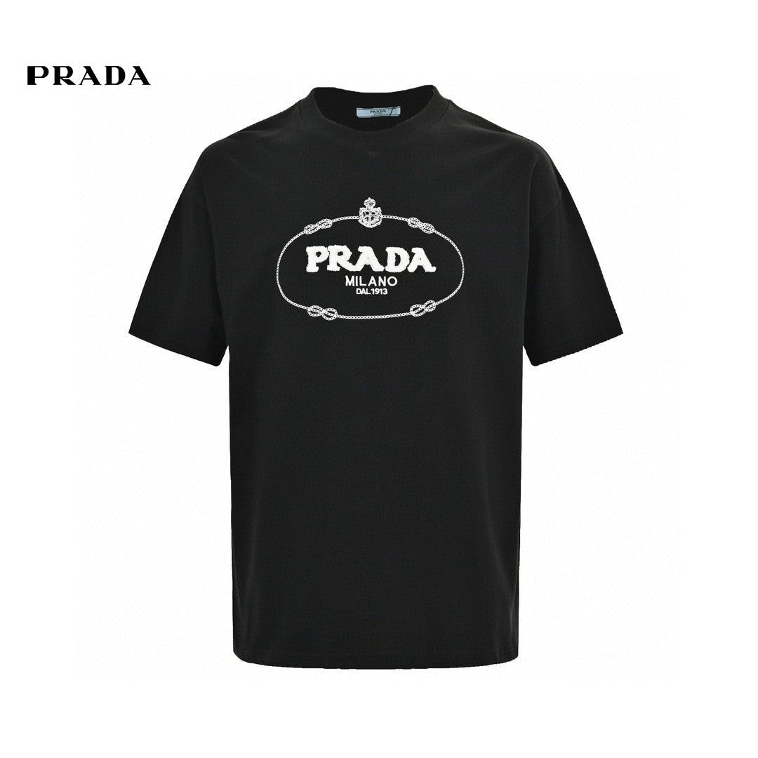 Pra*a milano black logo t-shirt