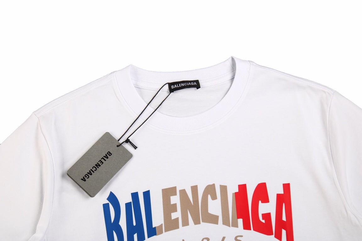 Ba*len*cia*ga gradient logo t-shirt (white)