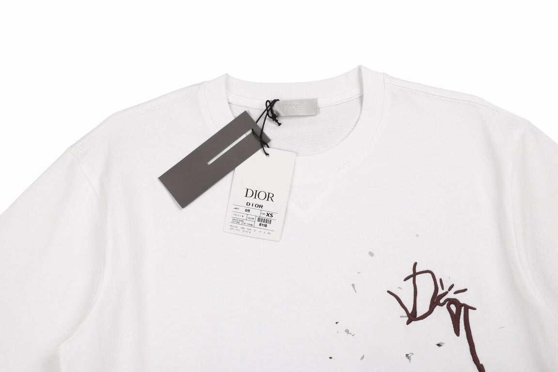 D*or t-shirt with brown logo