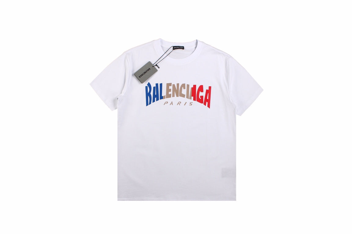 Ba*len*cia*ga gradient logo t-shirt (white)