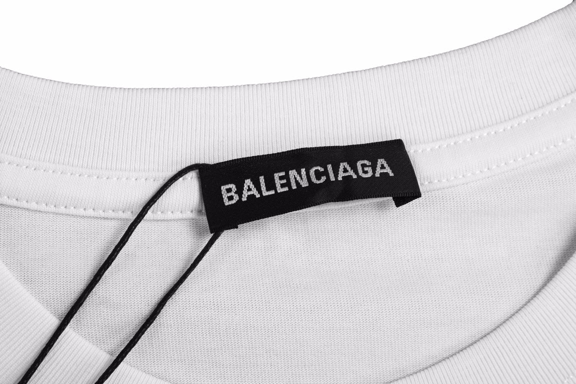 Ba*len*cia*ga gradient logo t-shirt (white)