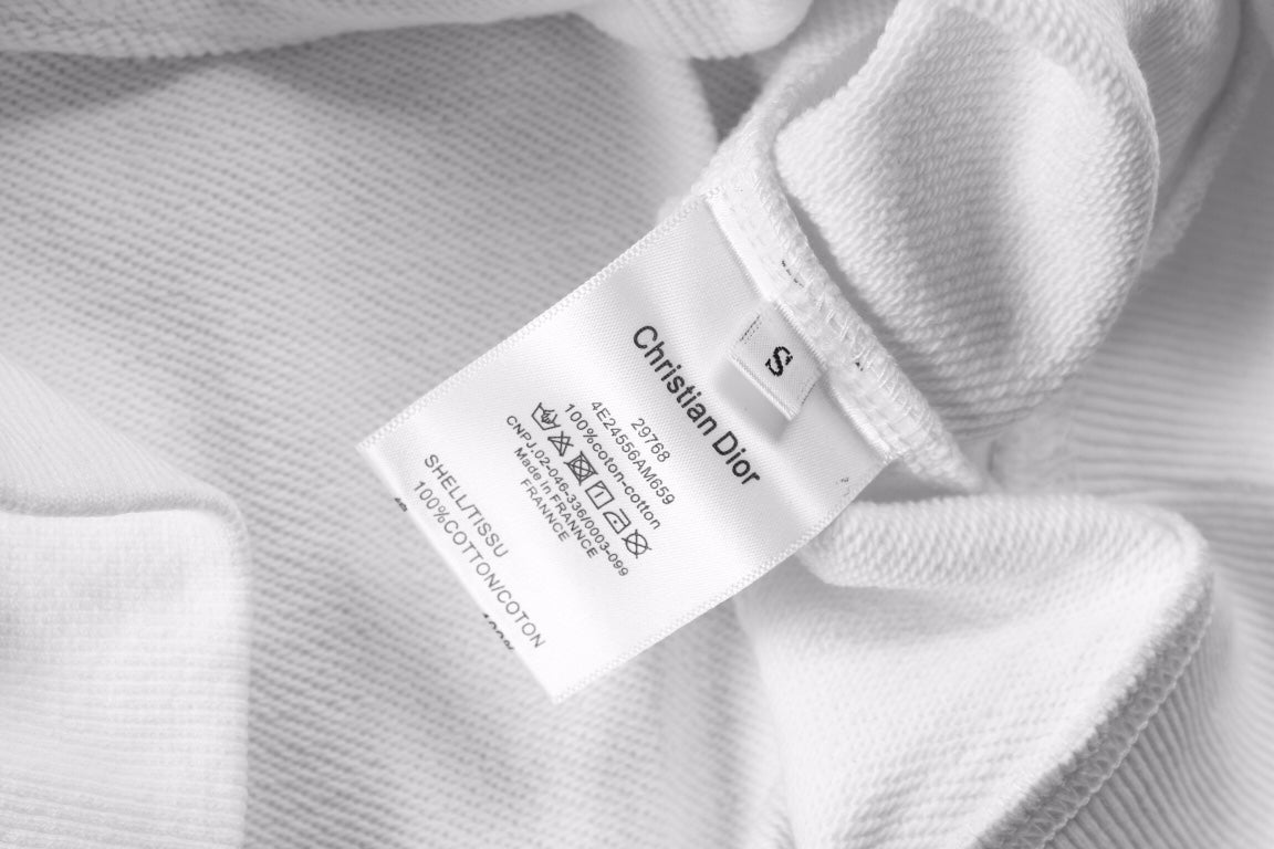 D*or white hoodie with bag design