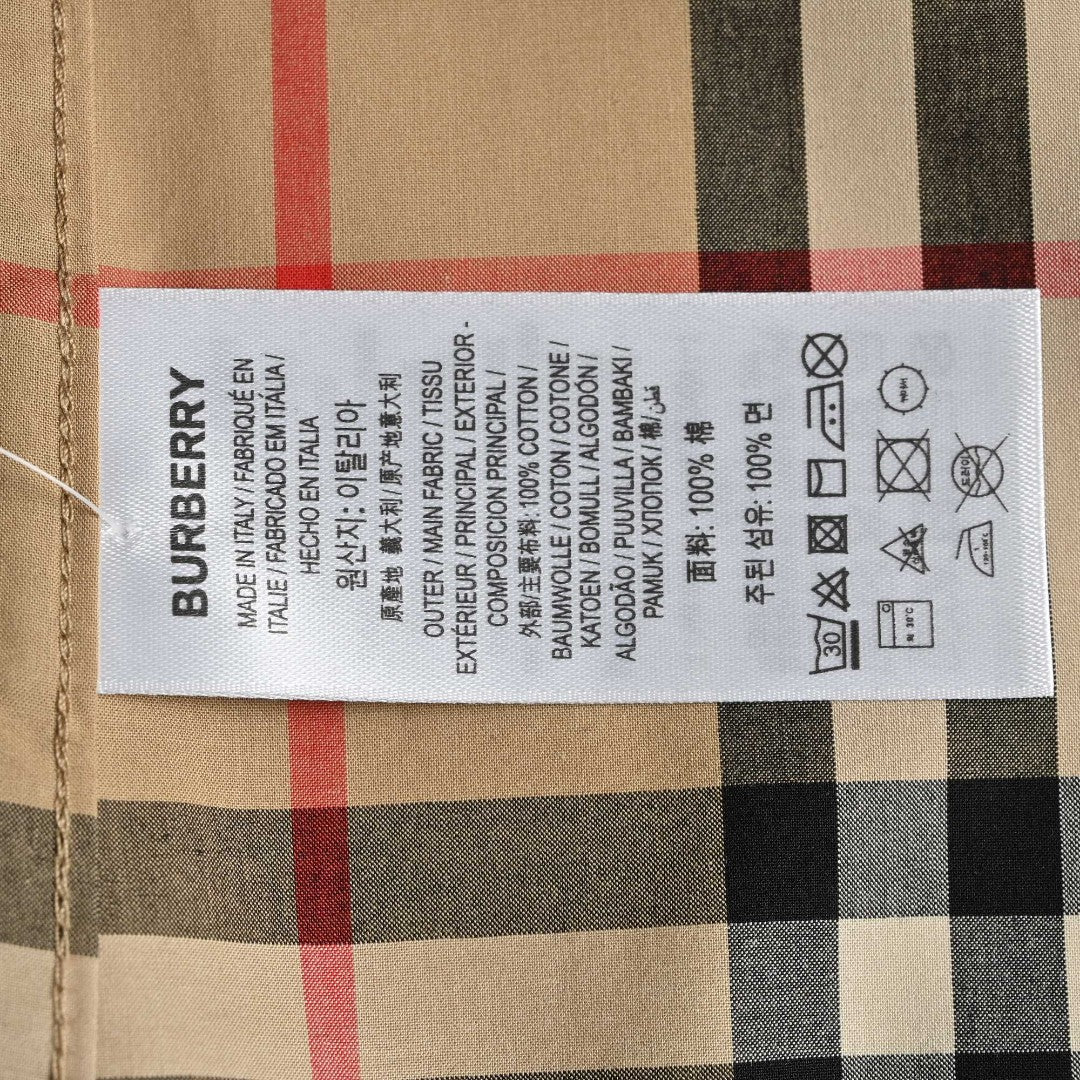 B**rry check short-sleeve shirt