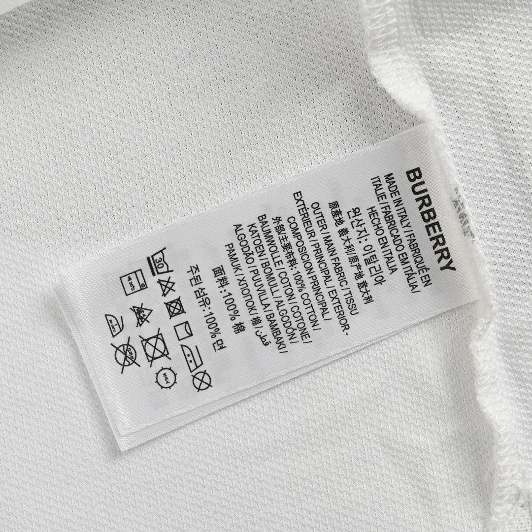 B**rry striped collar polo shirt in white