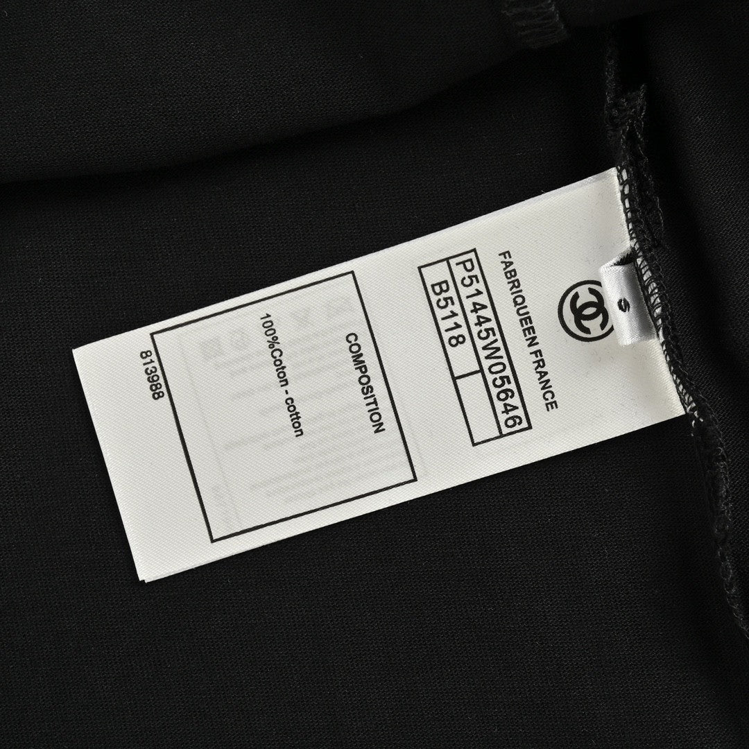 Ch*el classic logo t-shirt in black