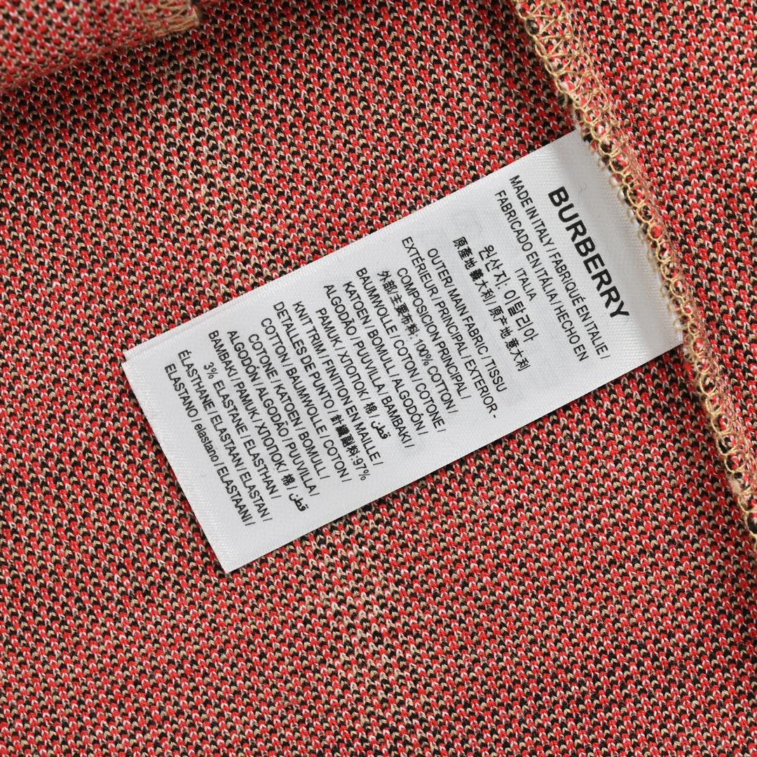 B**rry beige check t-shirt