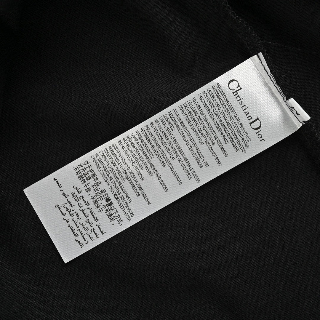 D*or oversized white logo black t-shirt